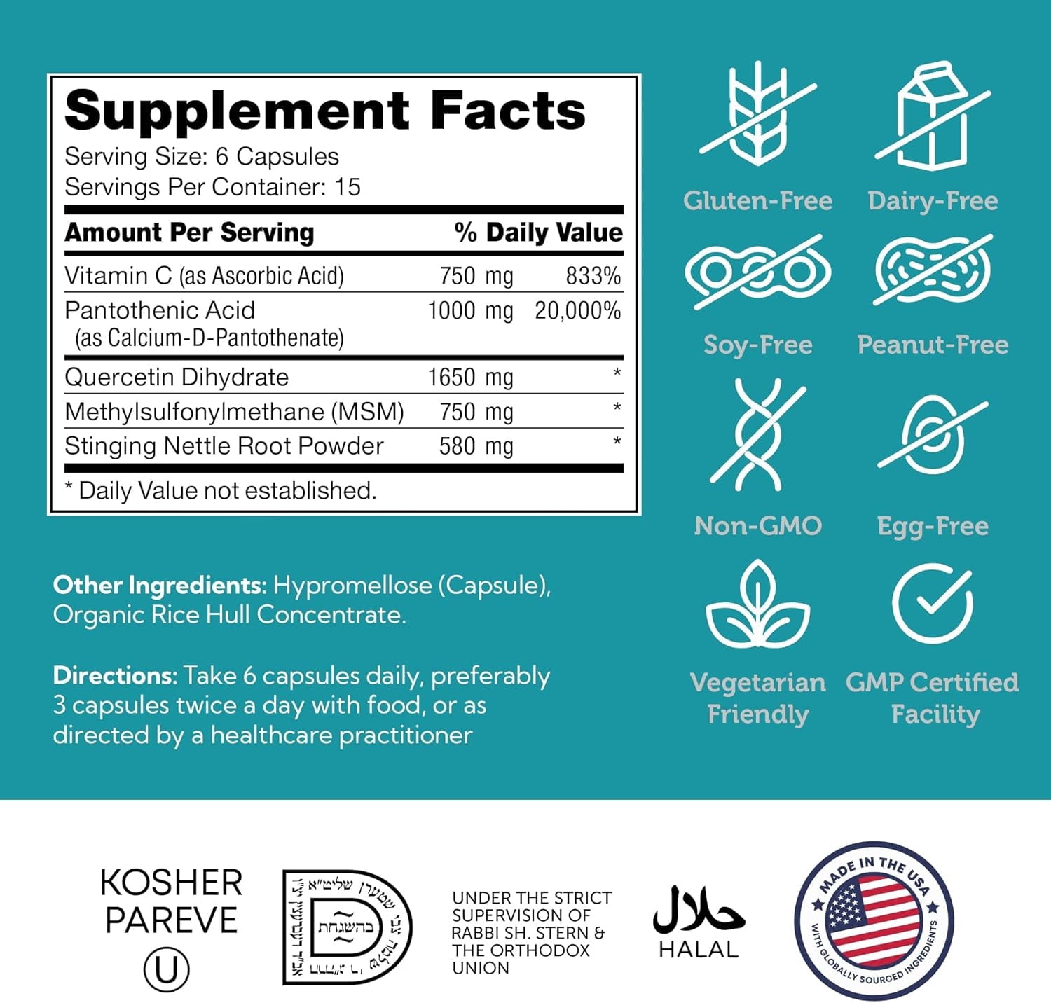 Zahler AllergBreeze Immune Support Capsules, Immunity Vitamins &amp; Immune Booster, Advanced Seasonal &amp; Year-Round Immune Formula, 180 Count