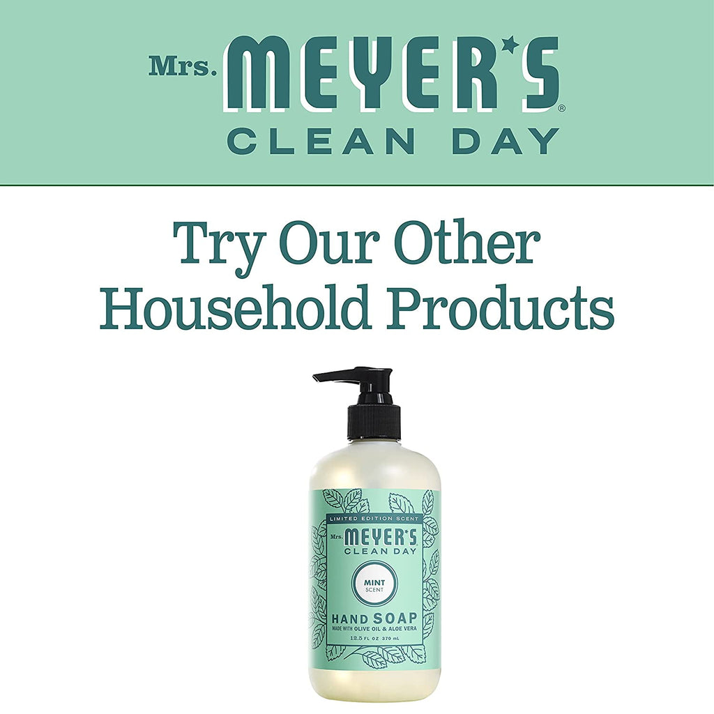 Mrs. Meyer's Clean Day Liquid Hand Soap, Cruelty Free and Biodegradable Hand Wash Formula Made with Essential Oils, Mint Scent, 12.5 oz Bottle (Pack of 6)