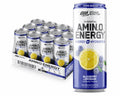 Optimum Nutrition Amino Energy Sparkling Hydration Drink, Electrolytes, Caffeine, Amino Acids, BCAAs, Sugar Free, Blueberry Lemonade, 12 Fl Oz, 12 Pack (Packaging May Vary)
