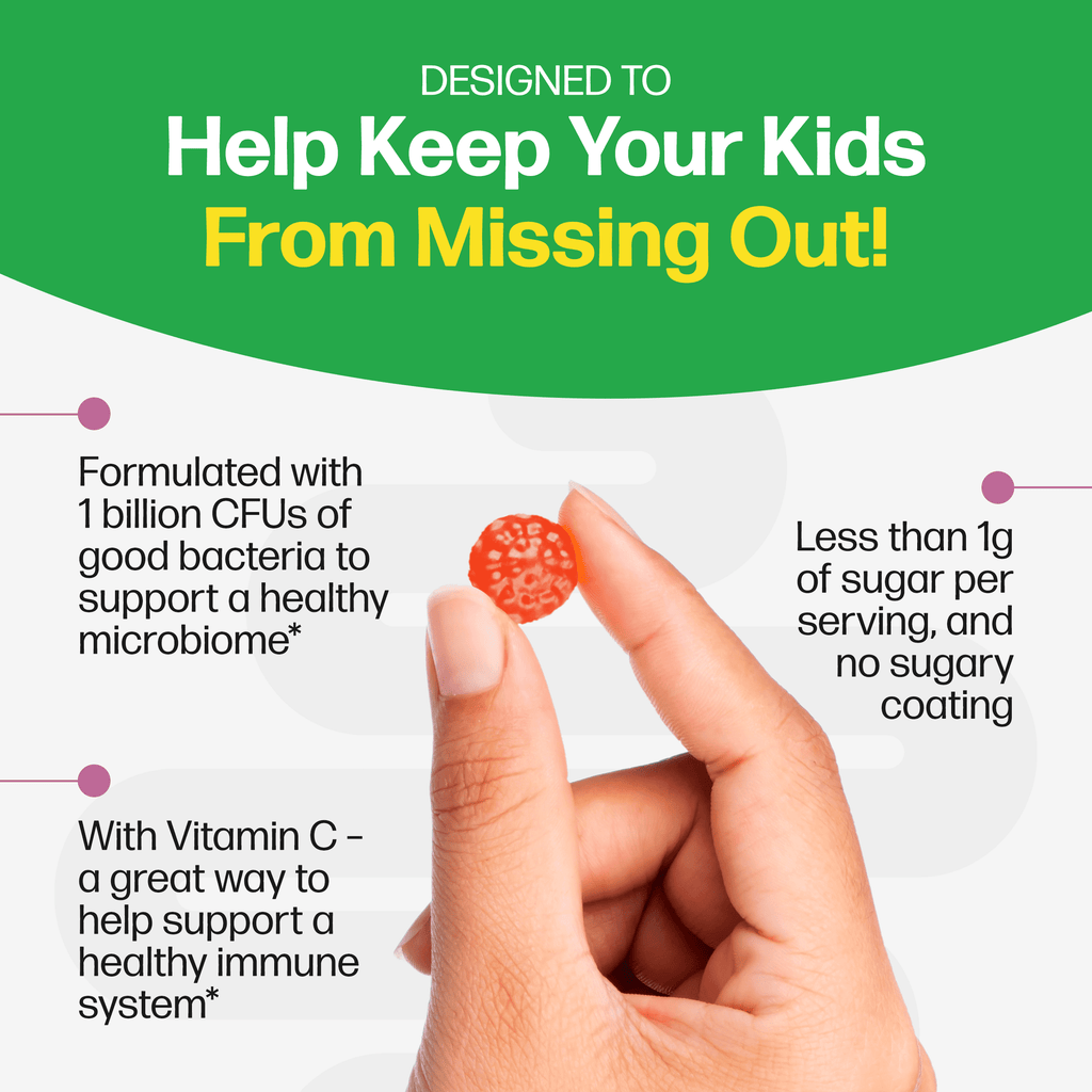 Culturelle Probiotics Kids Veggie Fiber + Probiotic Daily Gummies Supplement, Immunity &amp; Digestion Support for Children, Berry Blast Flavor, 60 Count