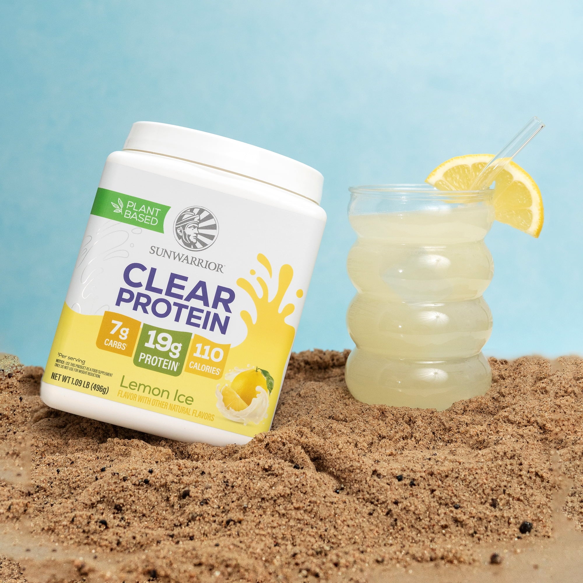 Sunwarrior US Clear Plant Protein - Lemon Ice - 498g Tub (15rv)