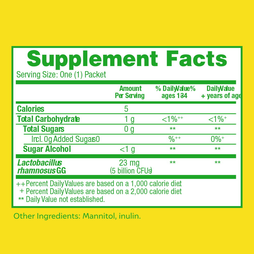Culturelle Probiotics Kids Purely Probiotic Daily Ready-to-Mix Supplement, Immunity &amp; Digestion Support for Children, No Flavor Added, 30 Packets