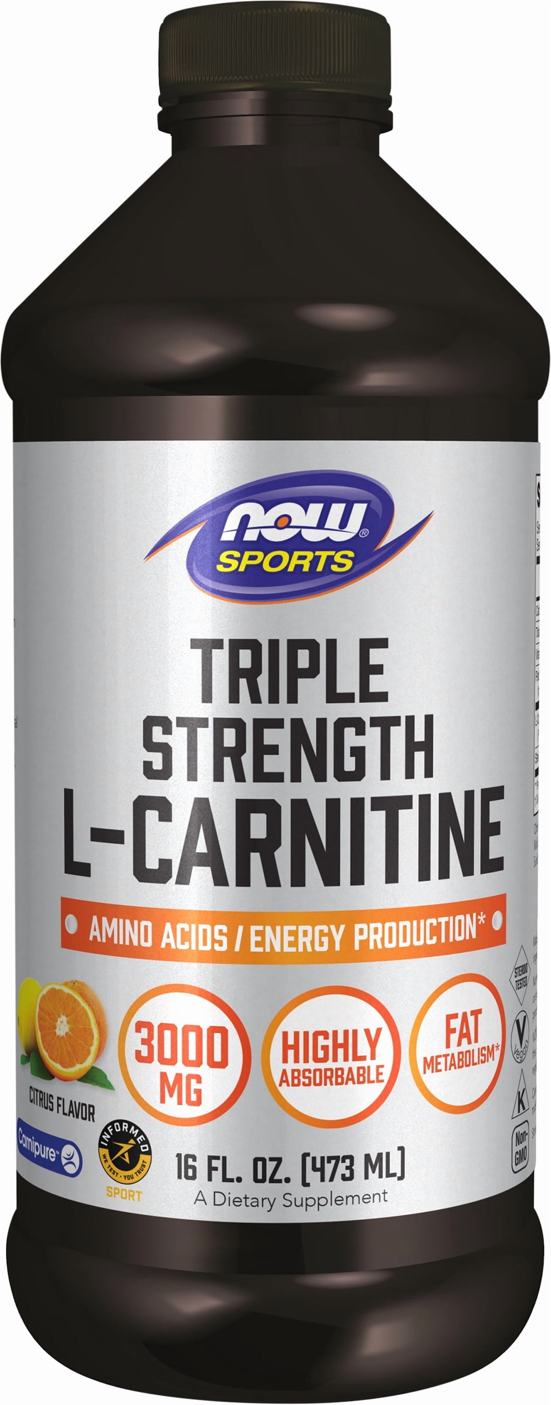 Now Liquid L-Carnitine 3000mg, 16 Fl oz