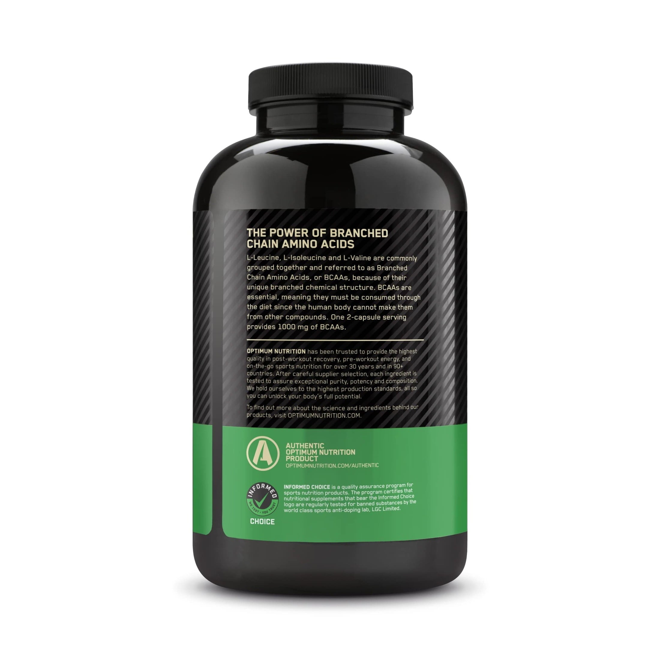 Optimum Nutrition Instantized BCAA Capsules, 1000mg, 400 Count, 200 Servings