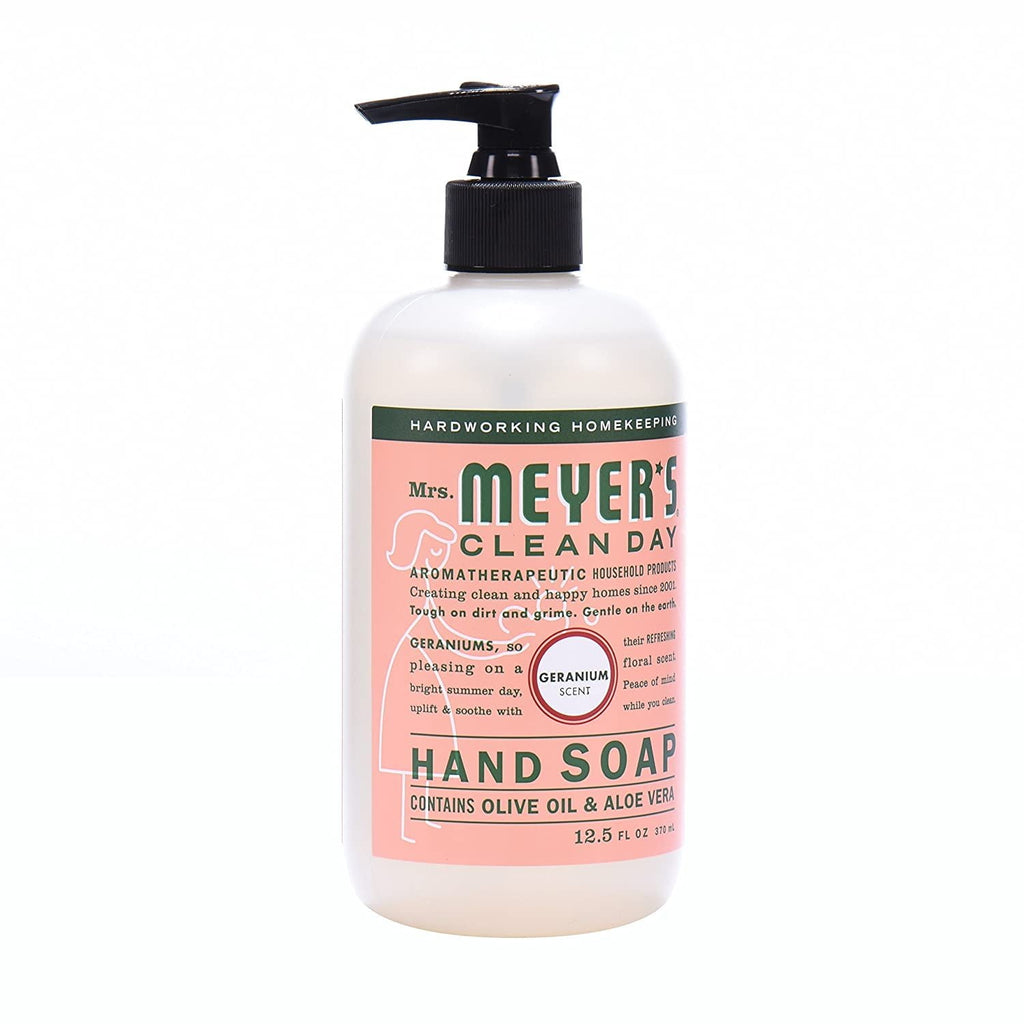 Mrs. Meyer's Clean Day Hand Soap Liquid, Geranium, 12.5 fl oz (5 pack)