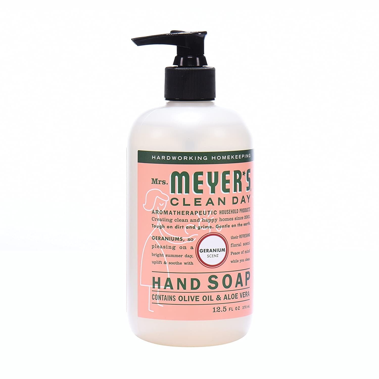 Mrs. Meyer's Clean Day Hand Soap Liquid, Geranium, 12.5 fl oz (5 pack)
