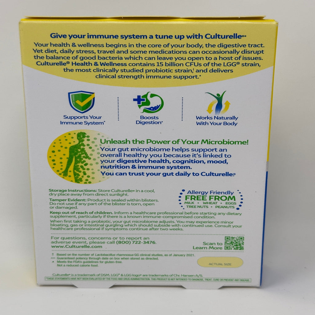 Culturelle Health &amp; Wellness Probiotics 24Hr Immune Support, 30ct, 2-Pack