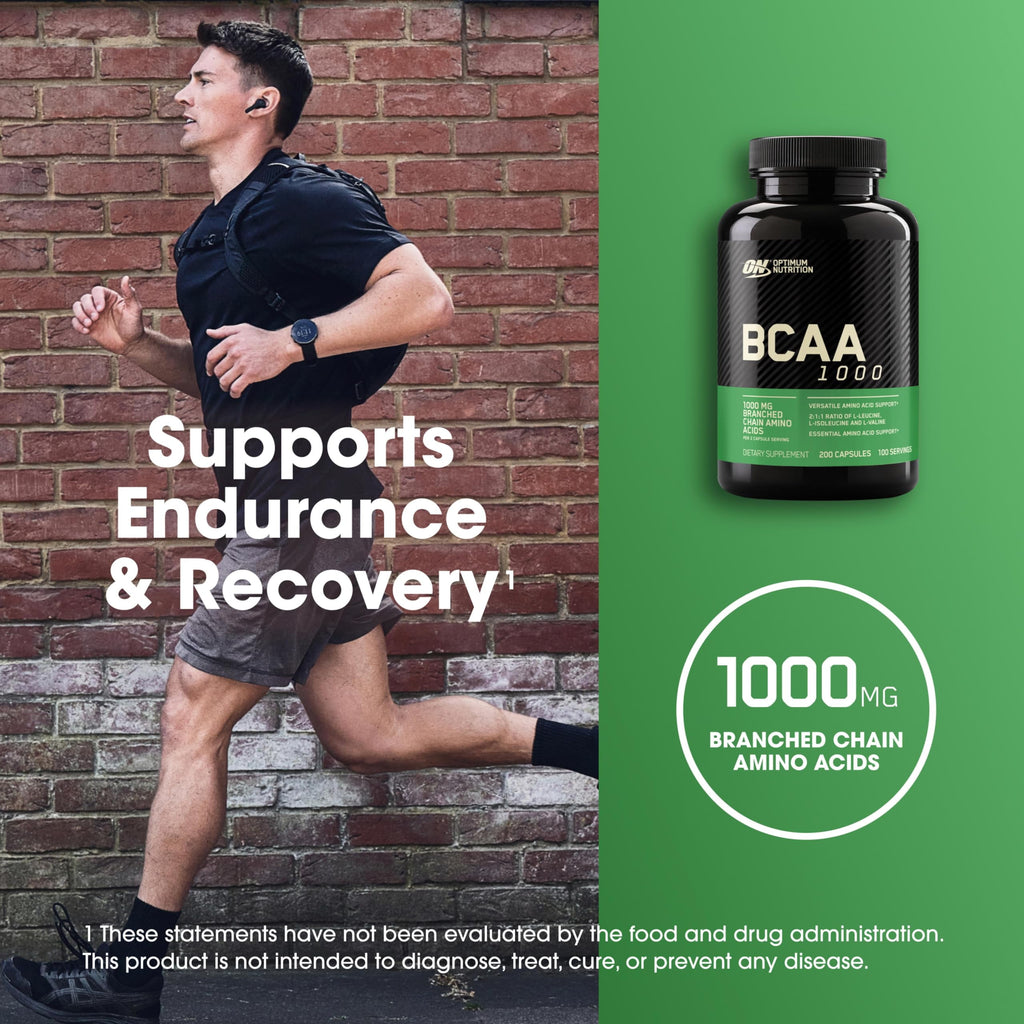 Optimum Nutrition BCAA 1000, 200 Ct