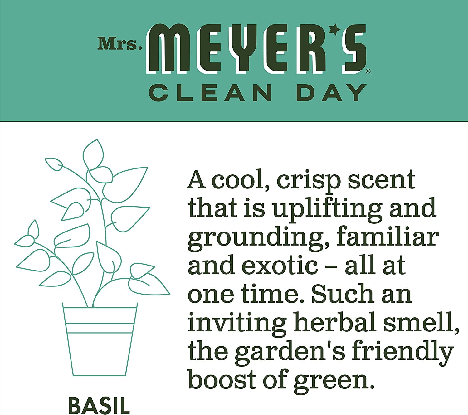 Mrs. Meyer's Dish Soap Variety, 1 Dish Soap, 1 Dish Soap Refill, Basil, 1 CT