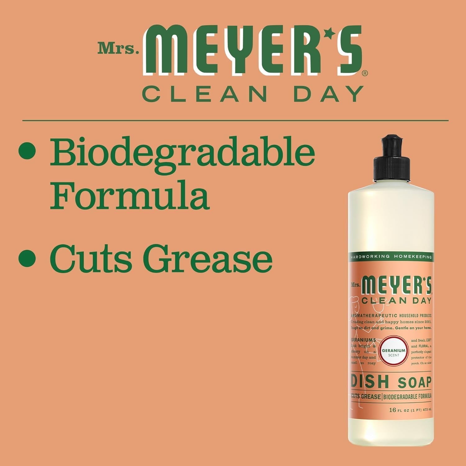 Mrs. Meyer’s Clean Day Variety, 2 Liquid Hand Soap 12.5 oz, 1 Liquid Dish Soap 16 fl oz (Rosemary)