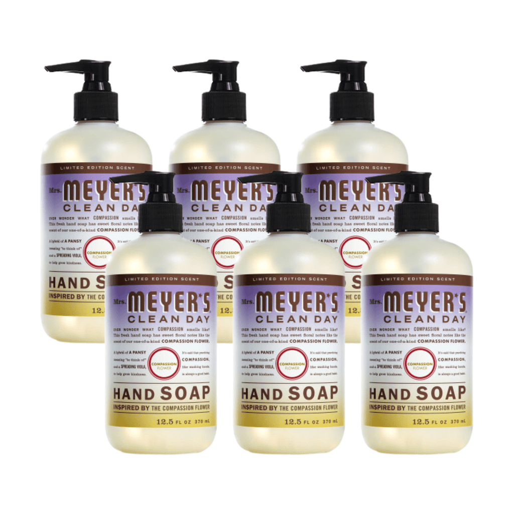 Mrs. Meyer’s Clean Day Liquid Hand Soap, Compassion Flower, 12.5 OZ (Pack of 6)