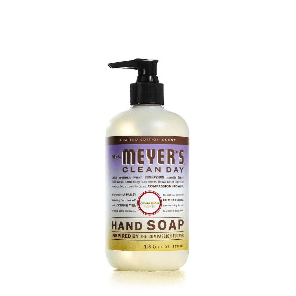 Mrs. Meyer’s Clean Day Liquid Hand Soap, Compassion Flower, 12.5 OZ (Pack of 6)