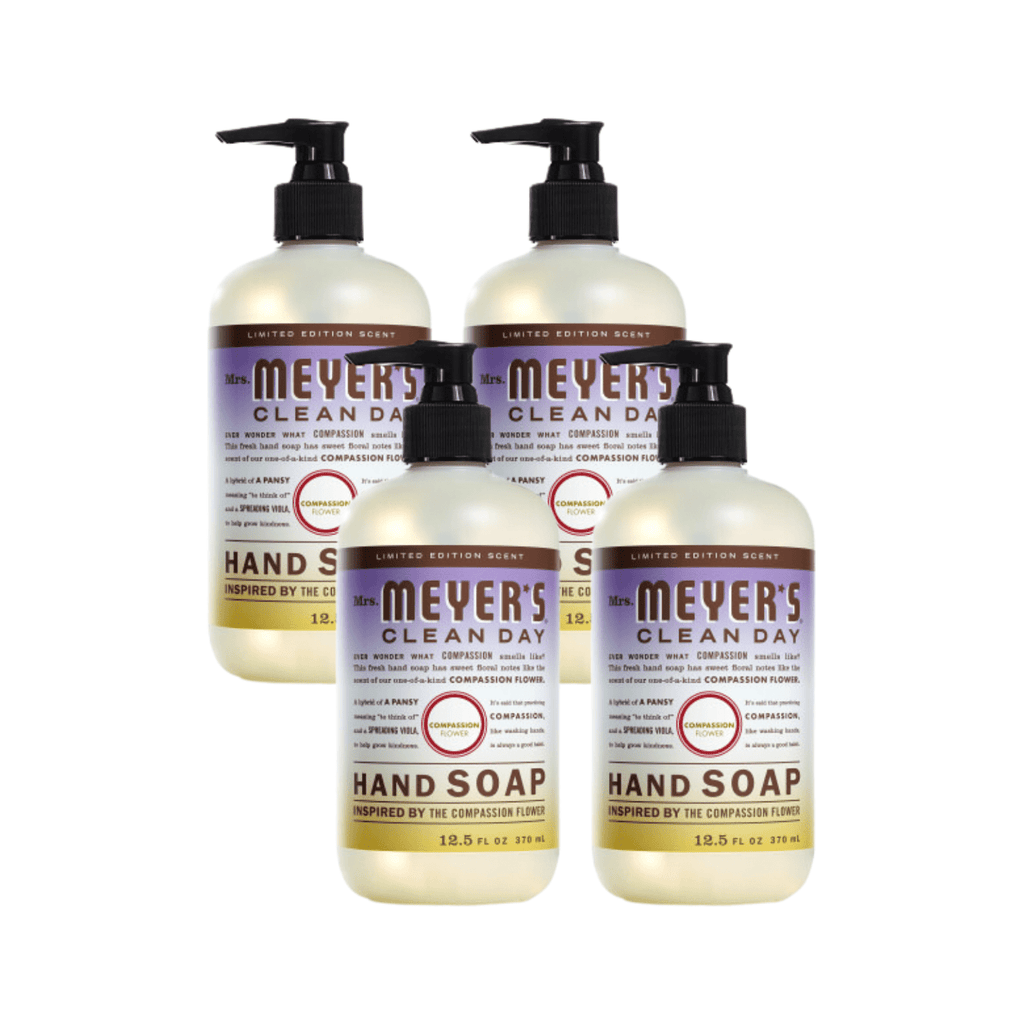 Mrs. Meyer’s Clean Day Liquid Hand Soap, Compassion Flower, 12.5 OZ (Pack of 6)