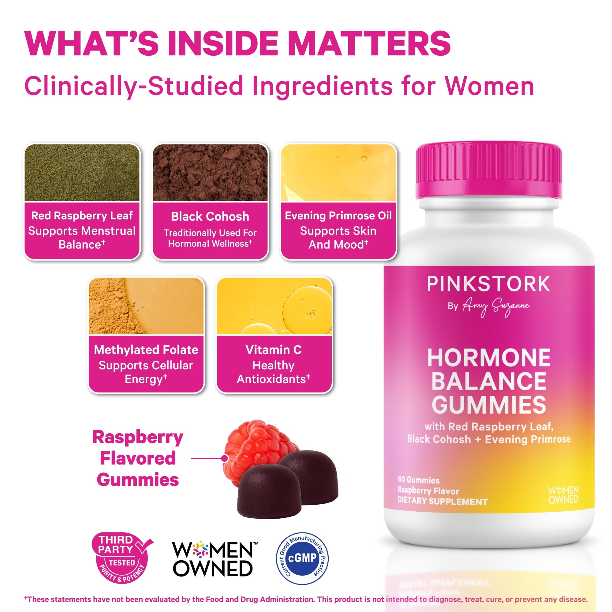 Pink Stork Hormone Balance Gummies for Women - 60 Gummy