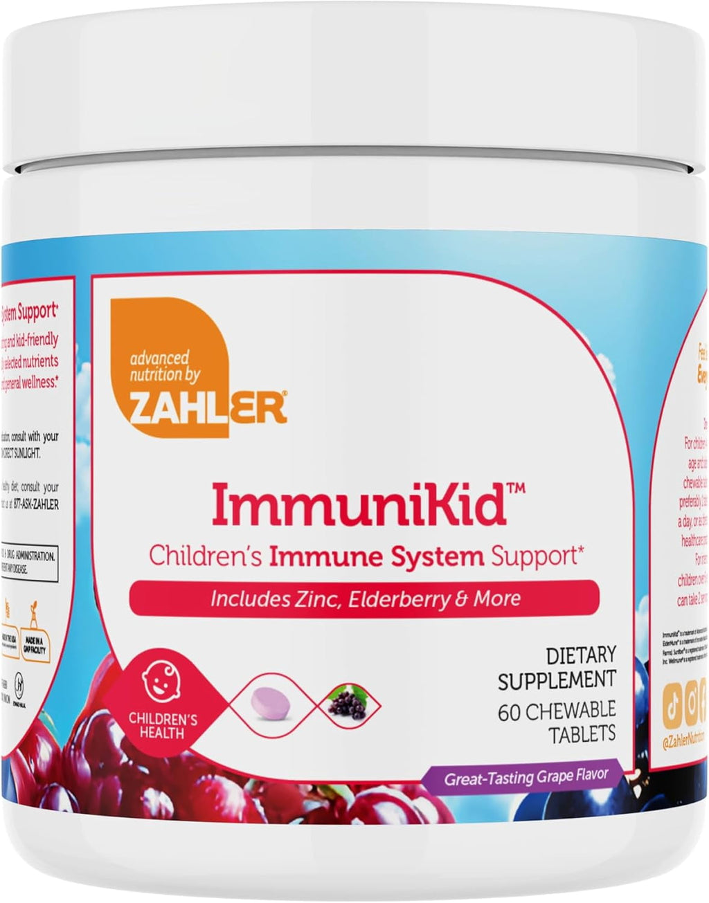 Zahler ImmuniKid, Immune Support Supplement, 60 Chewable Tablets