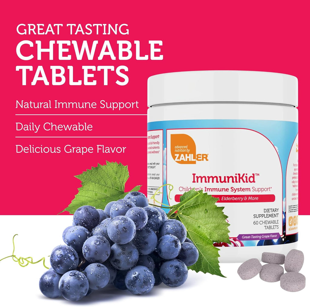 Zahler ImmuniKid, Immune Support Supplement, 60 Chewable Tablets