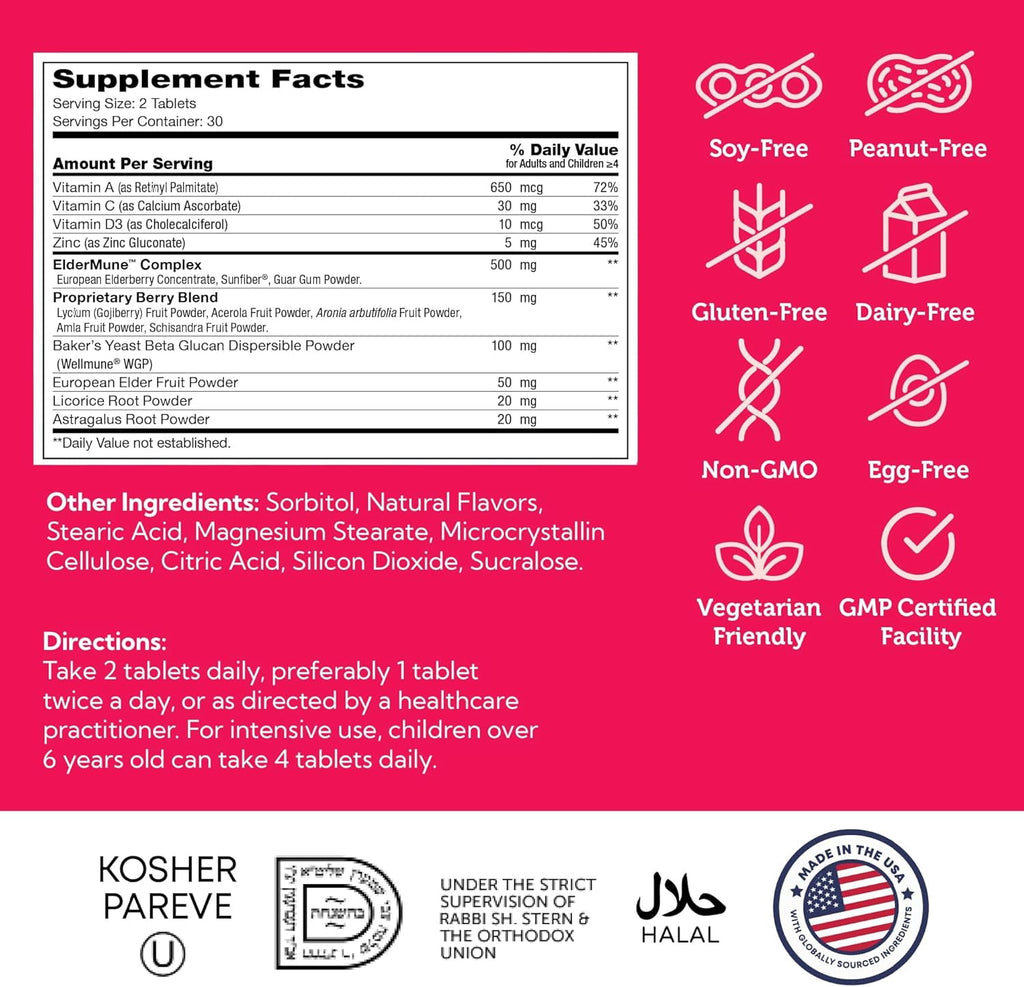 Zahler ImmuniKid, Immune Support Supplement, 60 Chewable Tablets