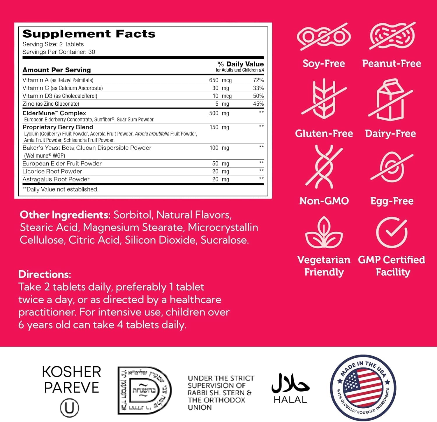 Zahler ImmuniKid, Immune Support Supplement, 60 Chewable Tablets