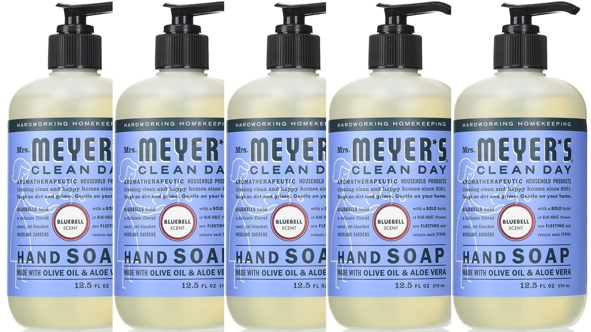 Mrs. Meyer's Clean Day Bluebell Hand Soap 12.5 oz (Pack of 5)