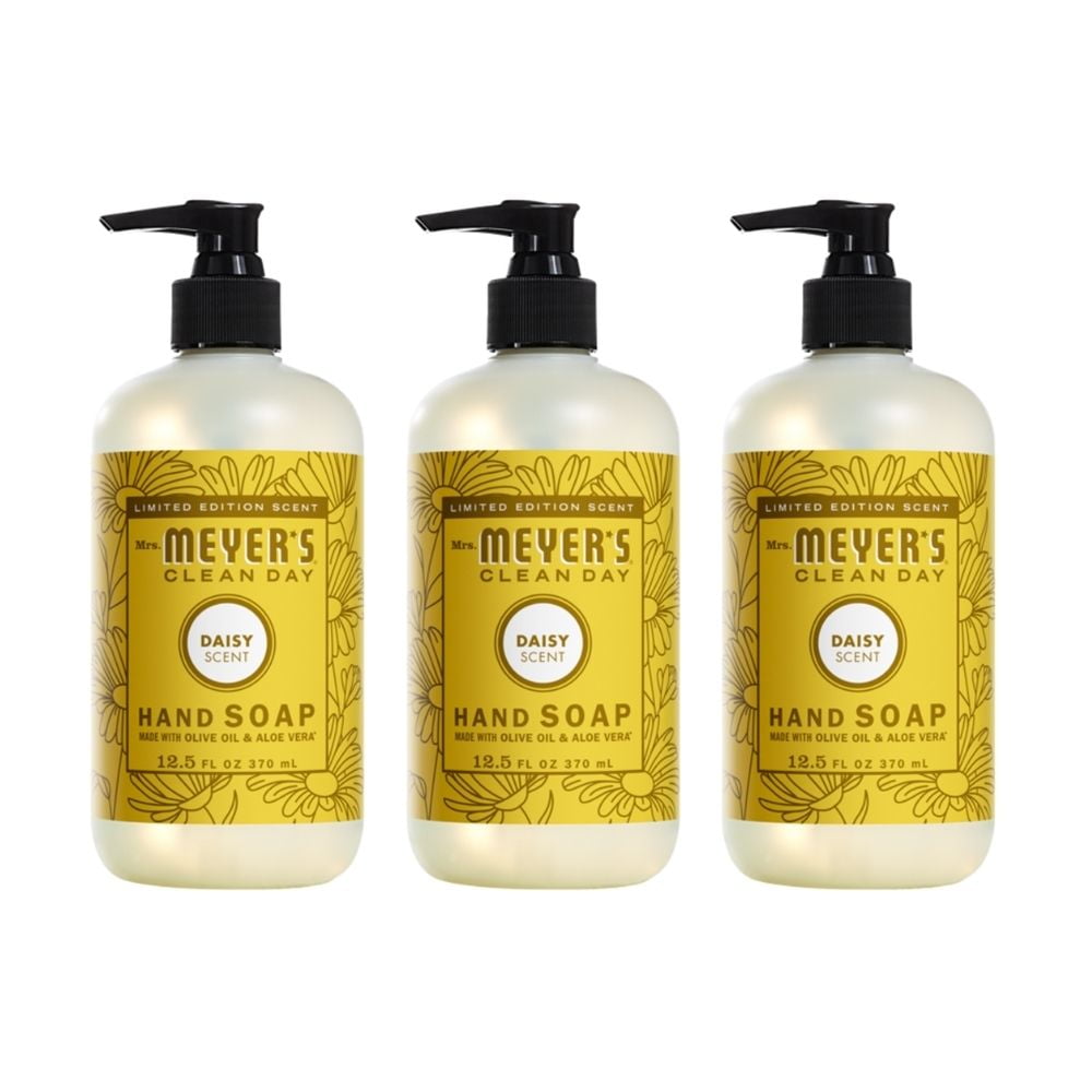 Mrs. Meyer's Liquid Hand Soap, Daisy, 12.5 oz (Pack 3)