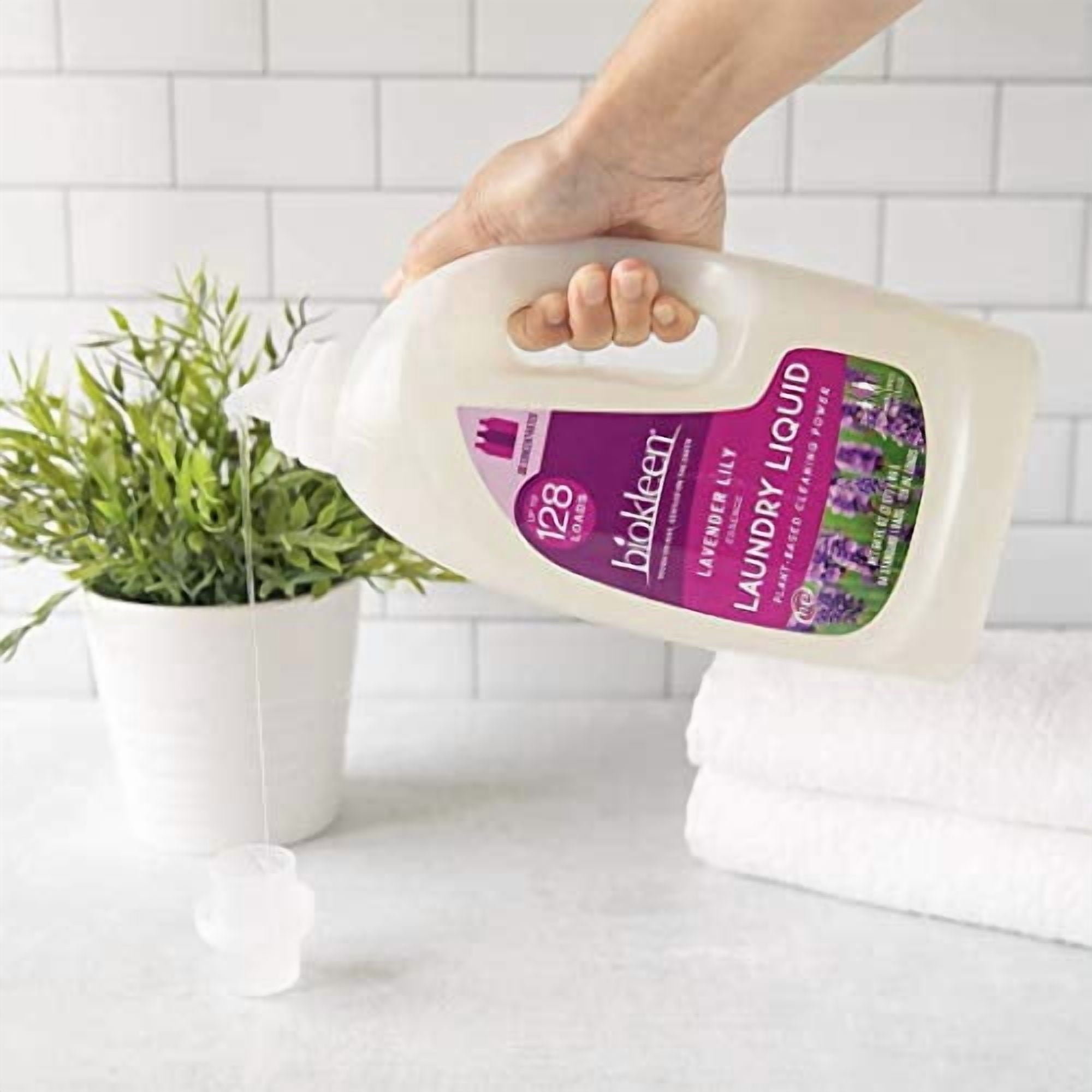 Laundry Liquid, Lavender Lily Essence, 64 fl oz (1.89 L), Biokleen
