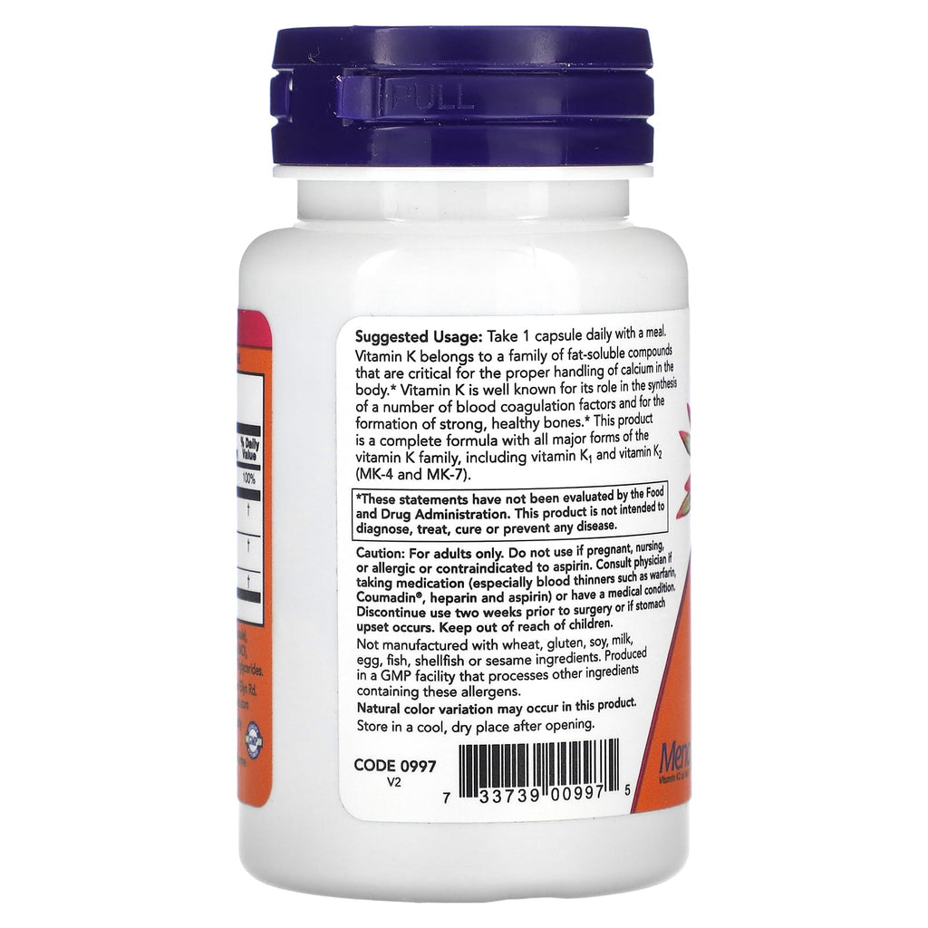 MK-7 Plus with K1 &amp; MK-4 - 90 Veg Capsules