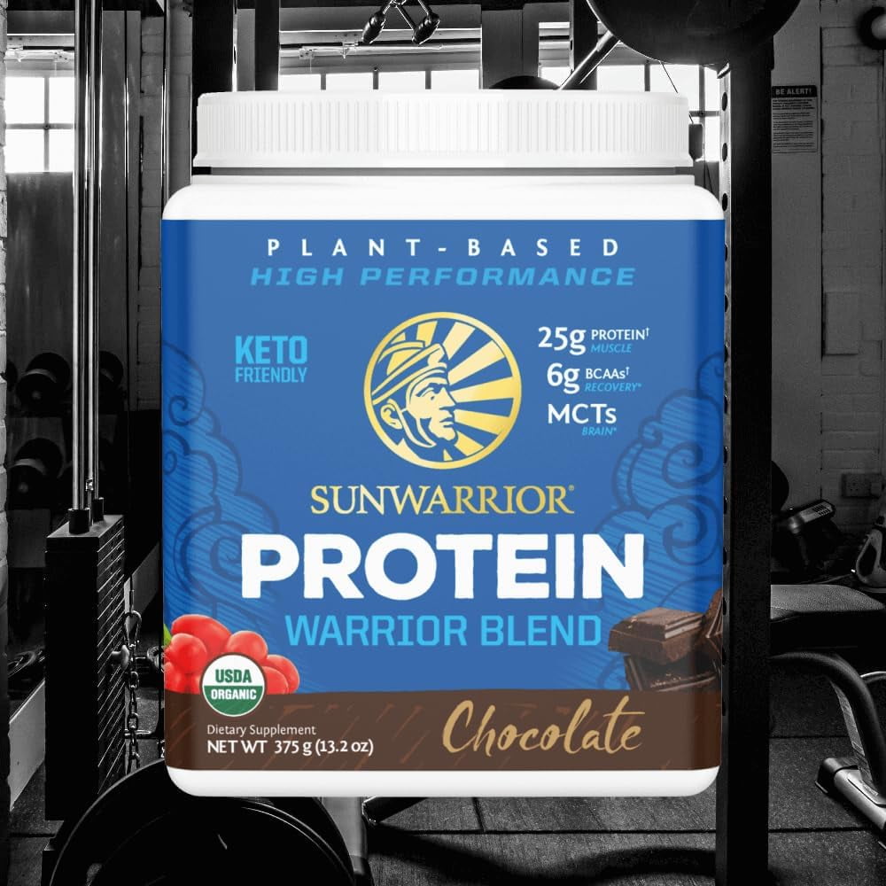 Sunwarrior Warrior Blend Chocolate Vegan Protein Powder 15 Servings