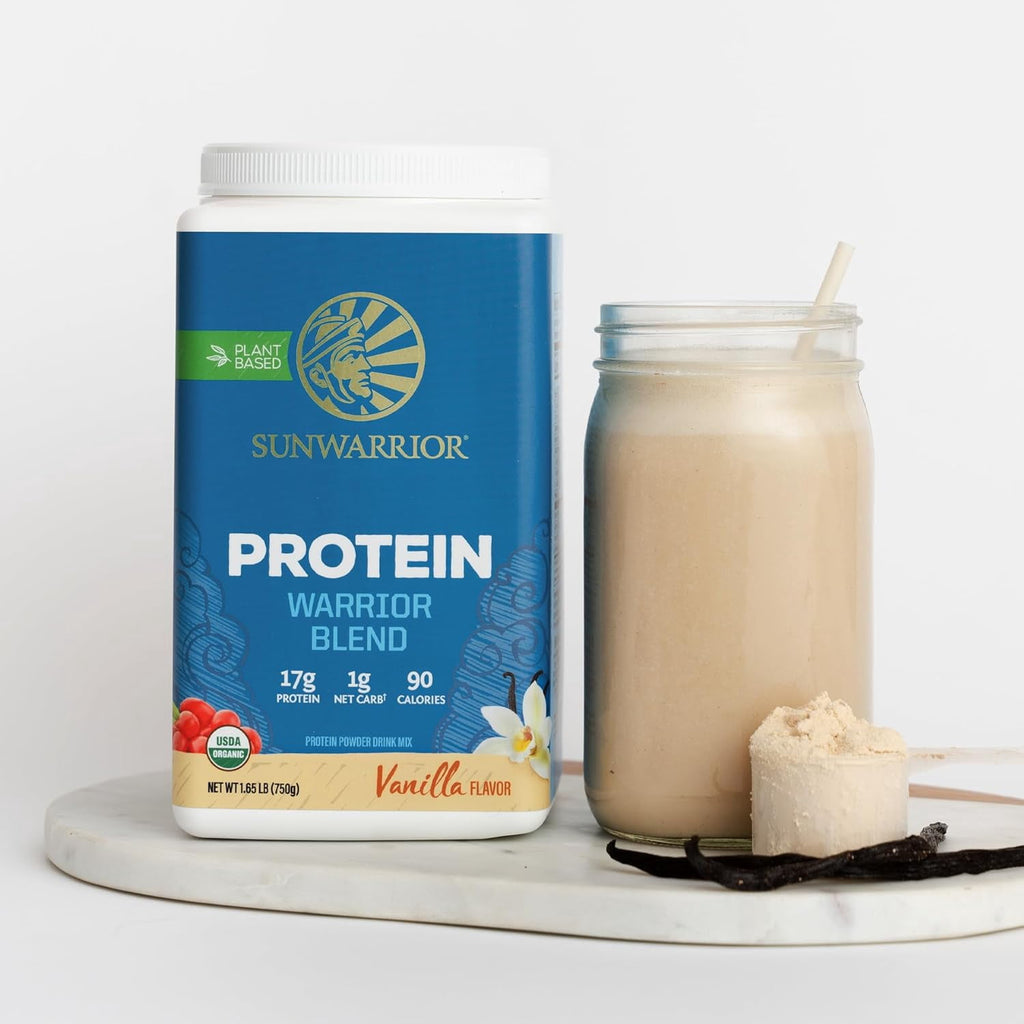 Sunwarrior Warrior Blend Chocolate Vegan Protein Powder 15 Servings