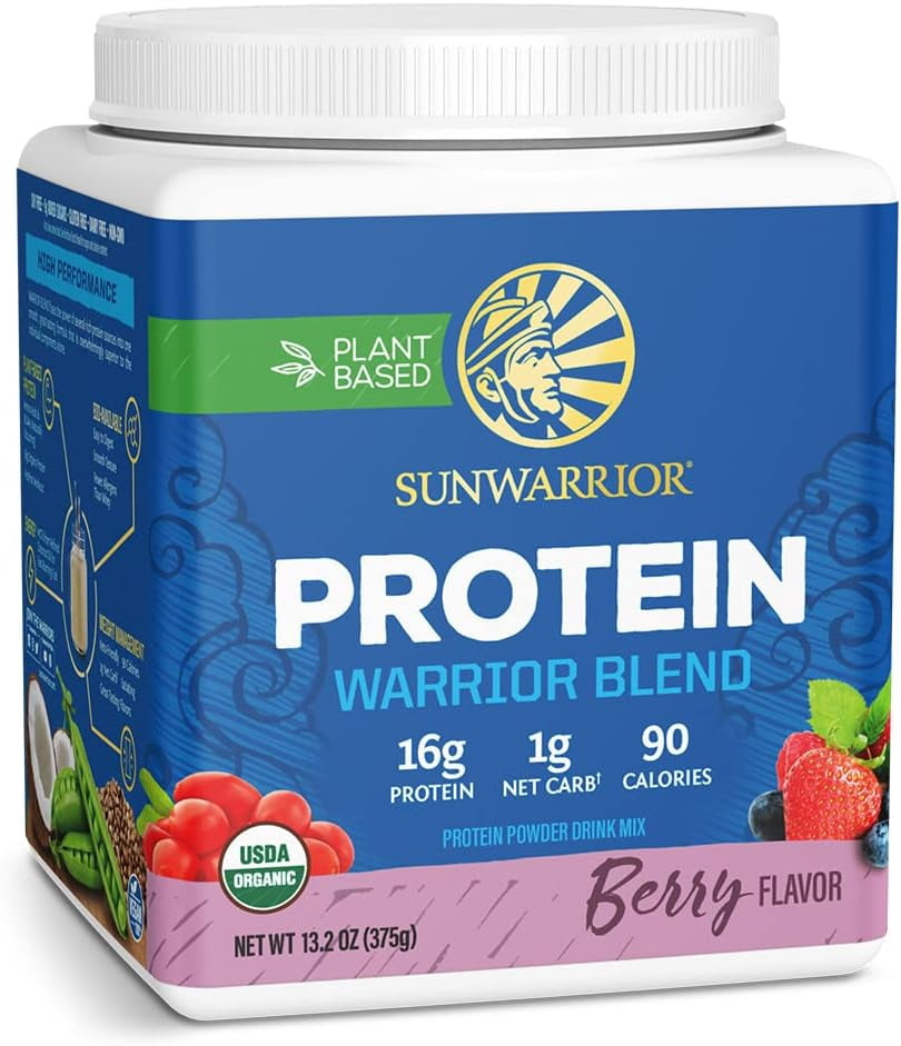 Sunwarrior Warrior Blend Chocolate Vegan Protein Powder 15 Servings