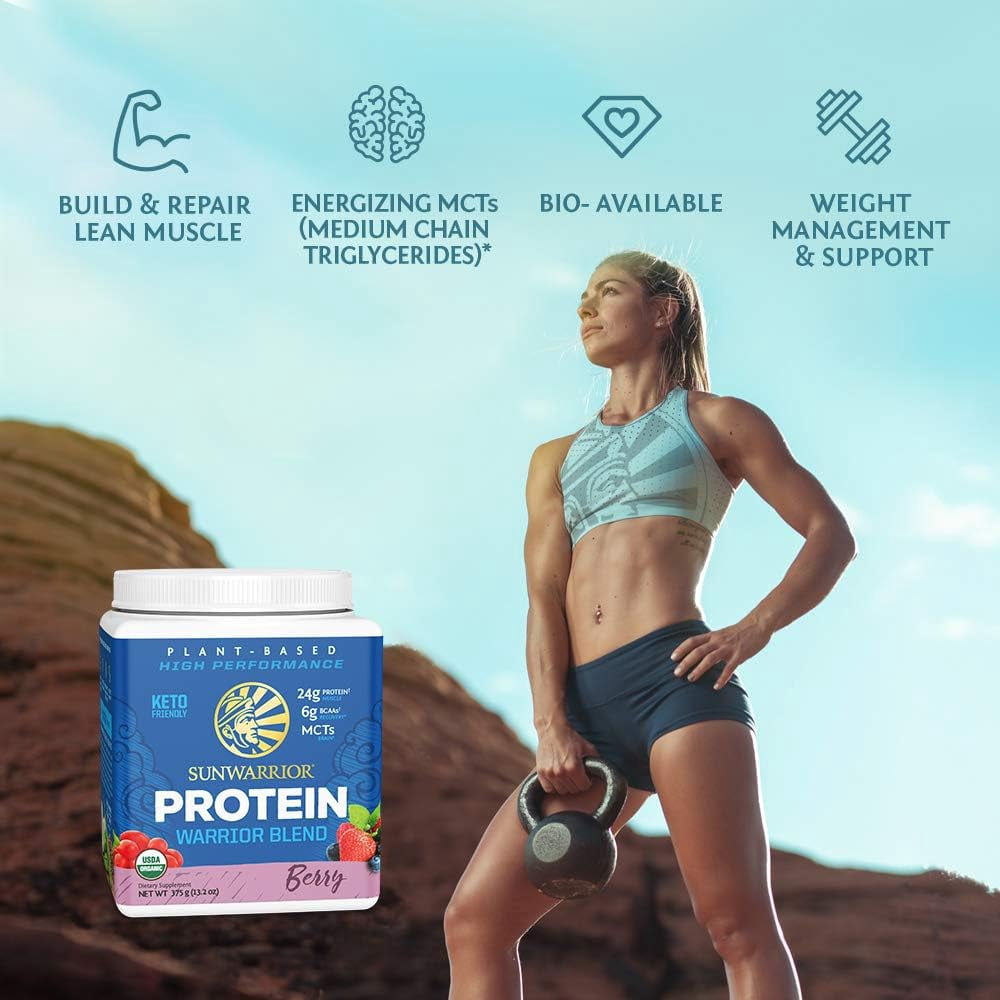 Sunwarrior Warrior Blend Chocolate Vegan Protein Powder 15 Servings