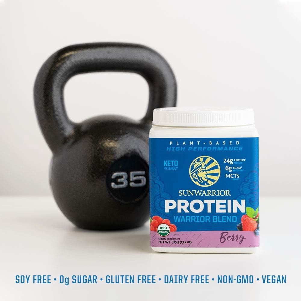 Sunwarrior Warrior Blend Chocolate Vegan Protein Powder 15 Servings