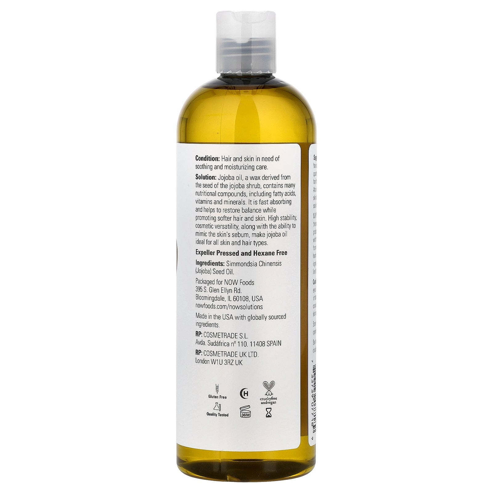NOW Foods - Jojoba Oil Pure - 16 oz.