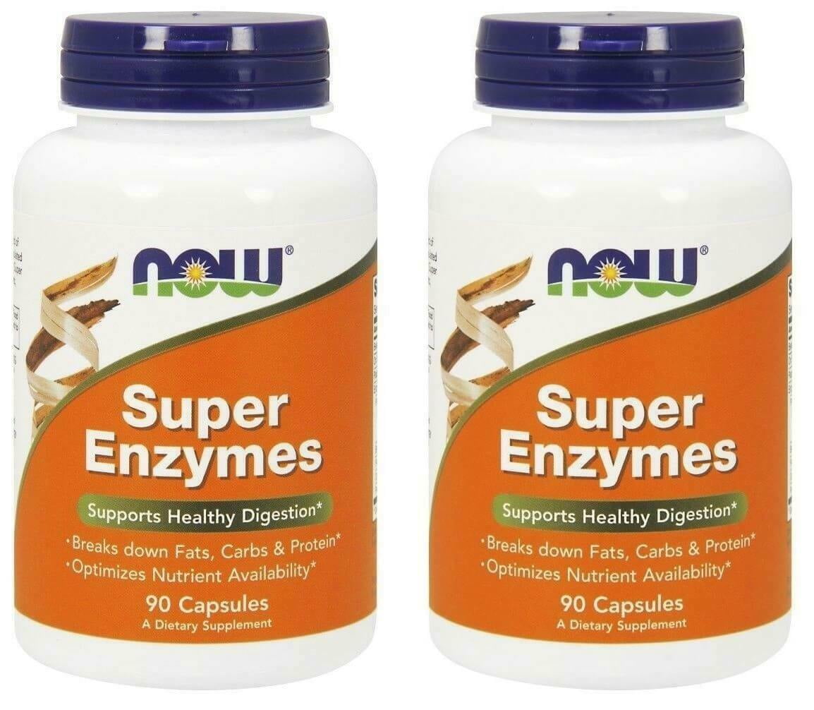 Now Foods - Super Enzymes, 90 Capsules - 2 Packs