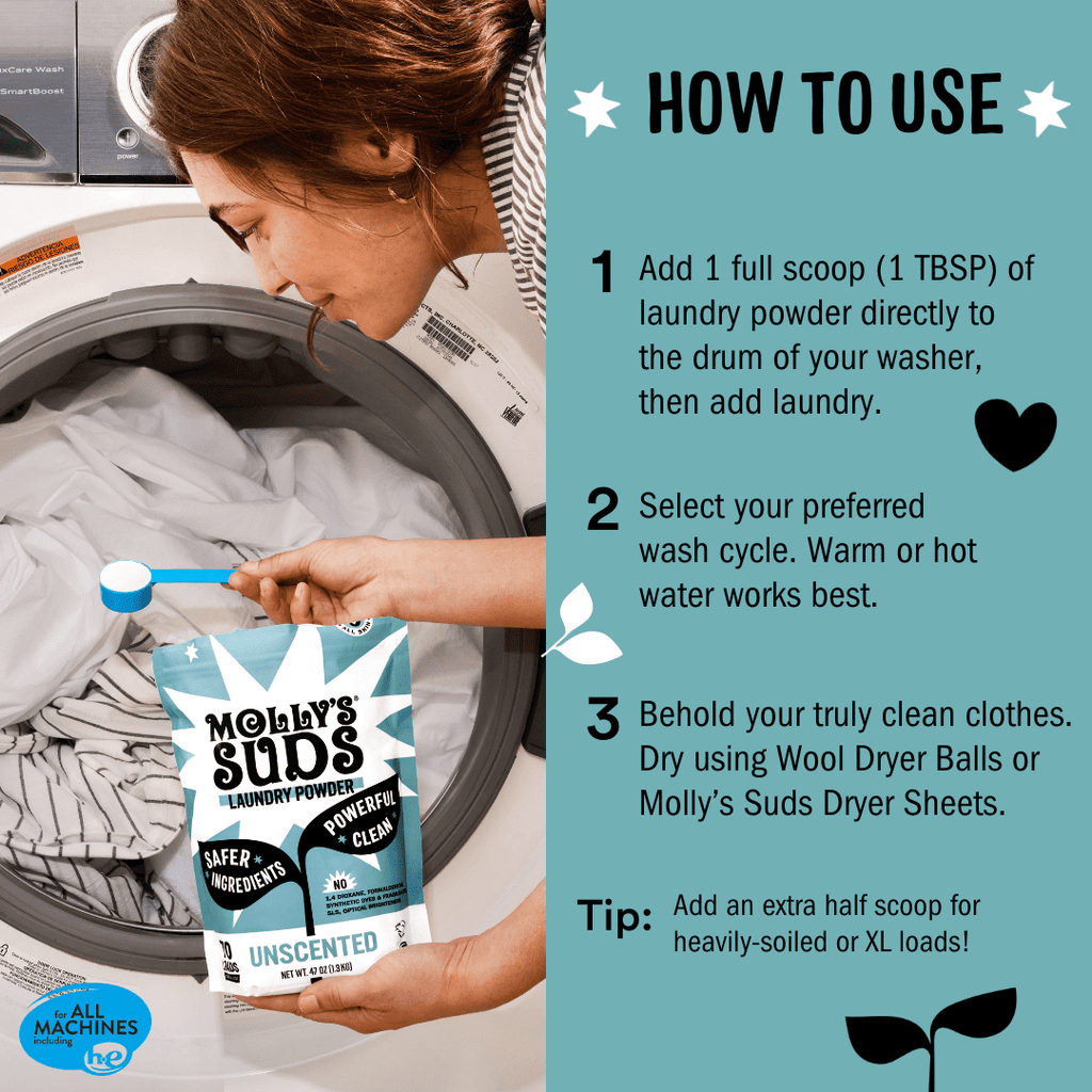 Molly's Suds Laundry Powder 120 Loads -  Unscented