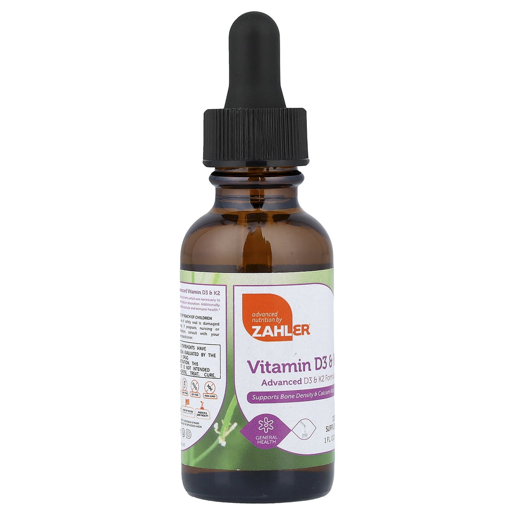 Zahler Vitamin D3 &amp; K2, 1 fl oz (30 ml)