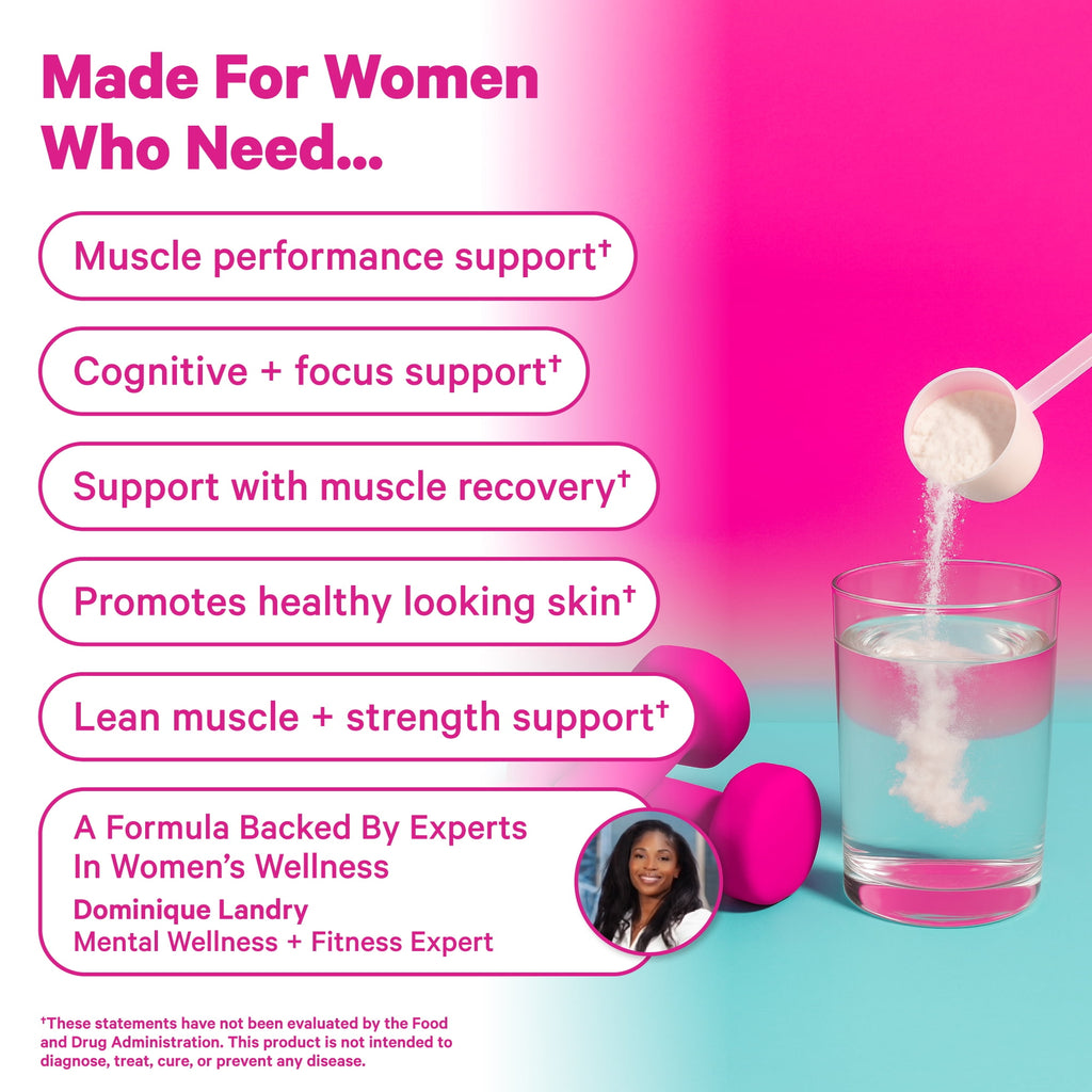 Pink Stork Creatine Monohydrate - 5g Micronized Creatine Powder for Women