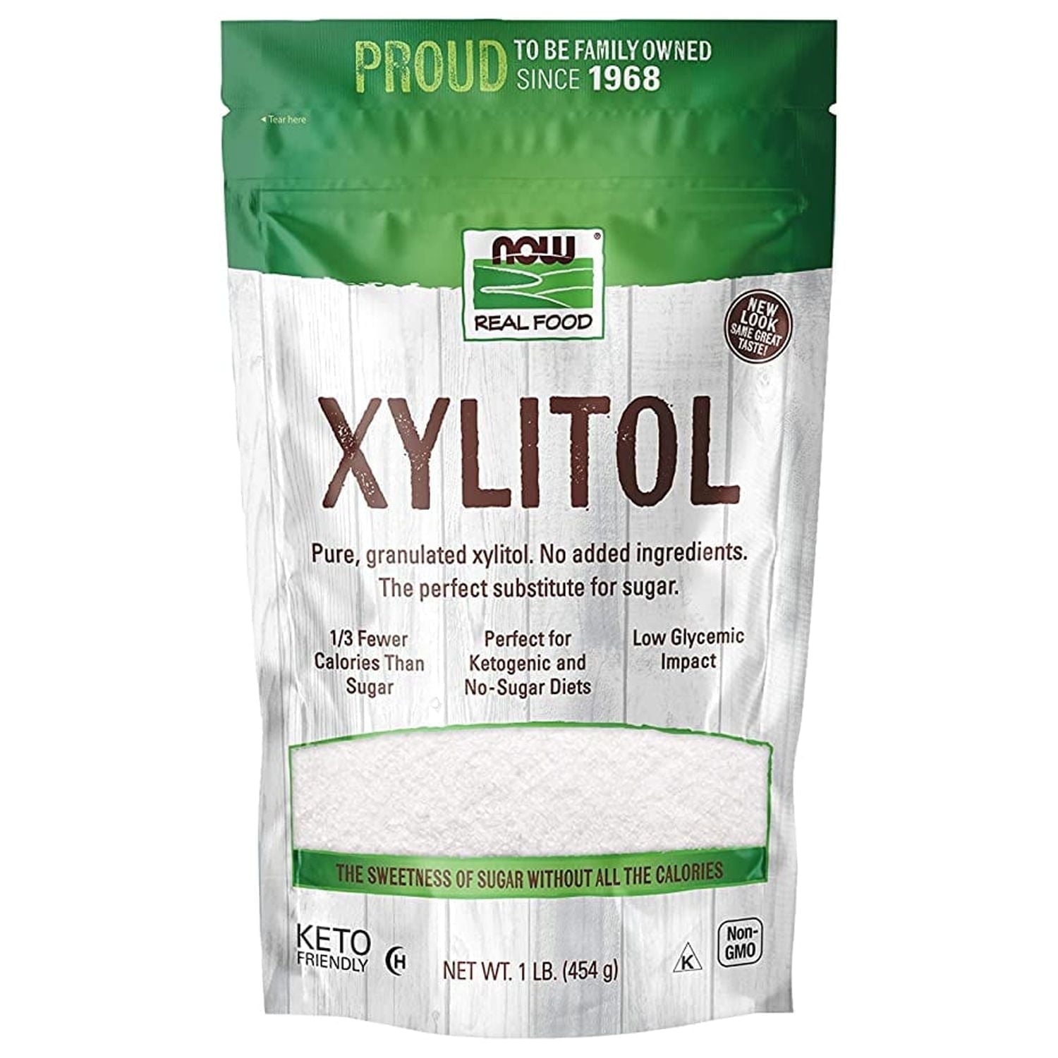 NOW Foods Real Food Xylitol -- 1 lb Pack of 3