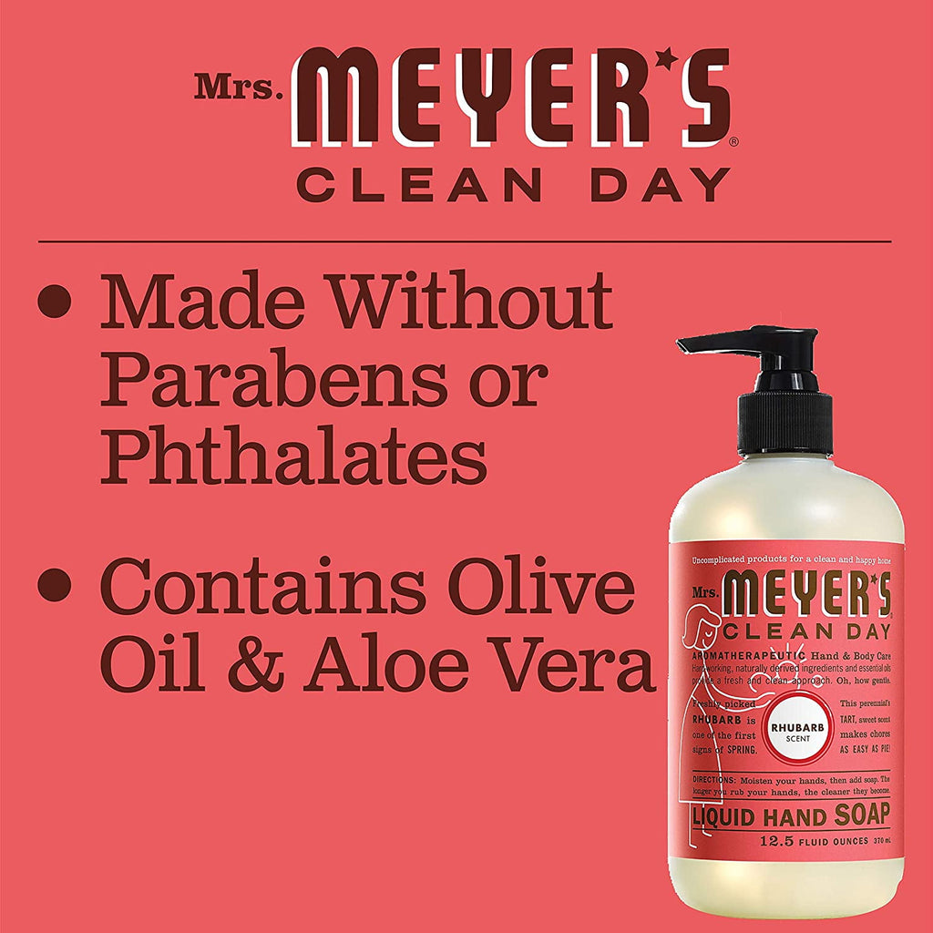 Mrs. Meyer's Rhubarb Liquid Hand Soap, 12.5 oz (6-Pack)