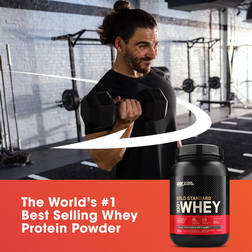 Optimum Nutrition Gold Standard 100% Whey Protein Powder, Chocolate Malt, 24g Protein, 2 LB