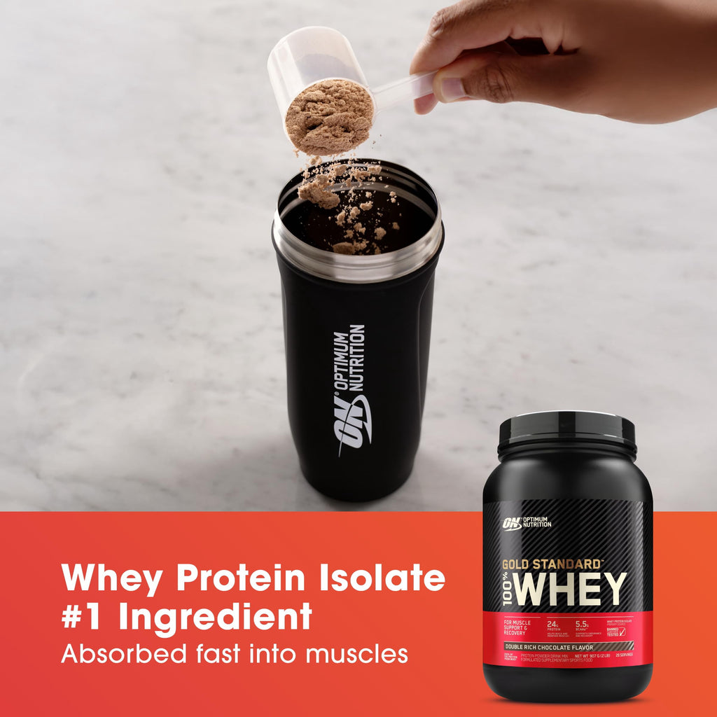Optimum Nutrition Gold Standard 100% Whey Protein Powder, Chocolate Malt, 24g Protein, 2 LB