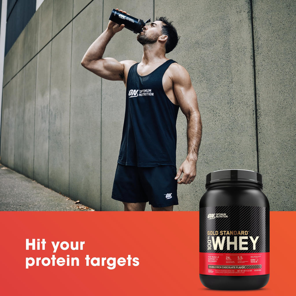 Optimum Nutrition Gold Standard 100% Whey Protein Powder, Chocolate Malt, 24g Protein, 2 LB