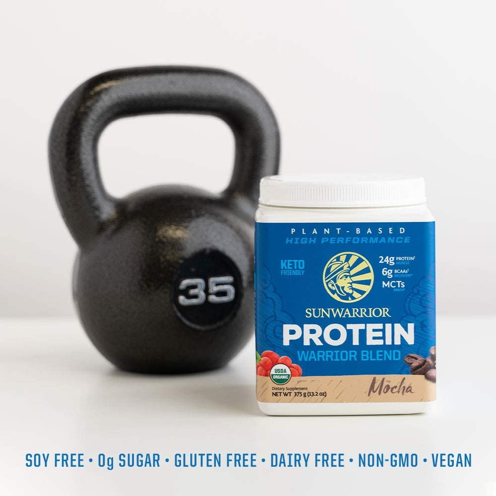 Sunwarrior Warrior Blend Mocha Vegan Protein Powder 15 Servings