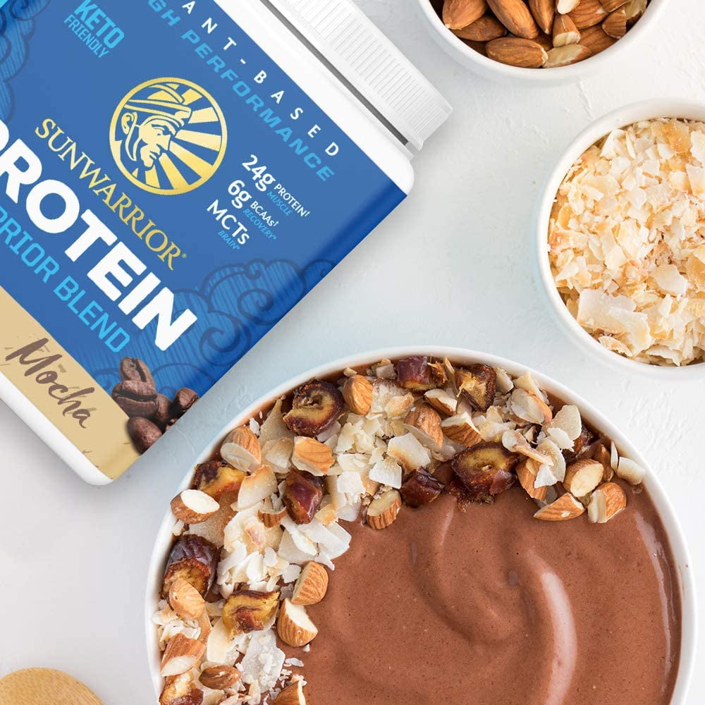 Sunwarrior Warrior Blend Mocha Vegan Protein Powder 15 Servings