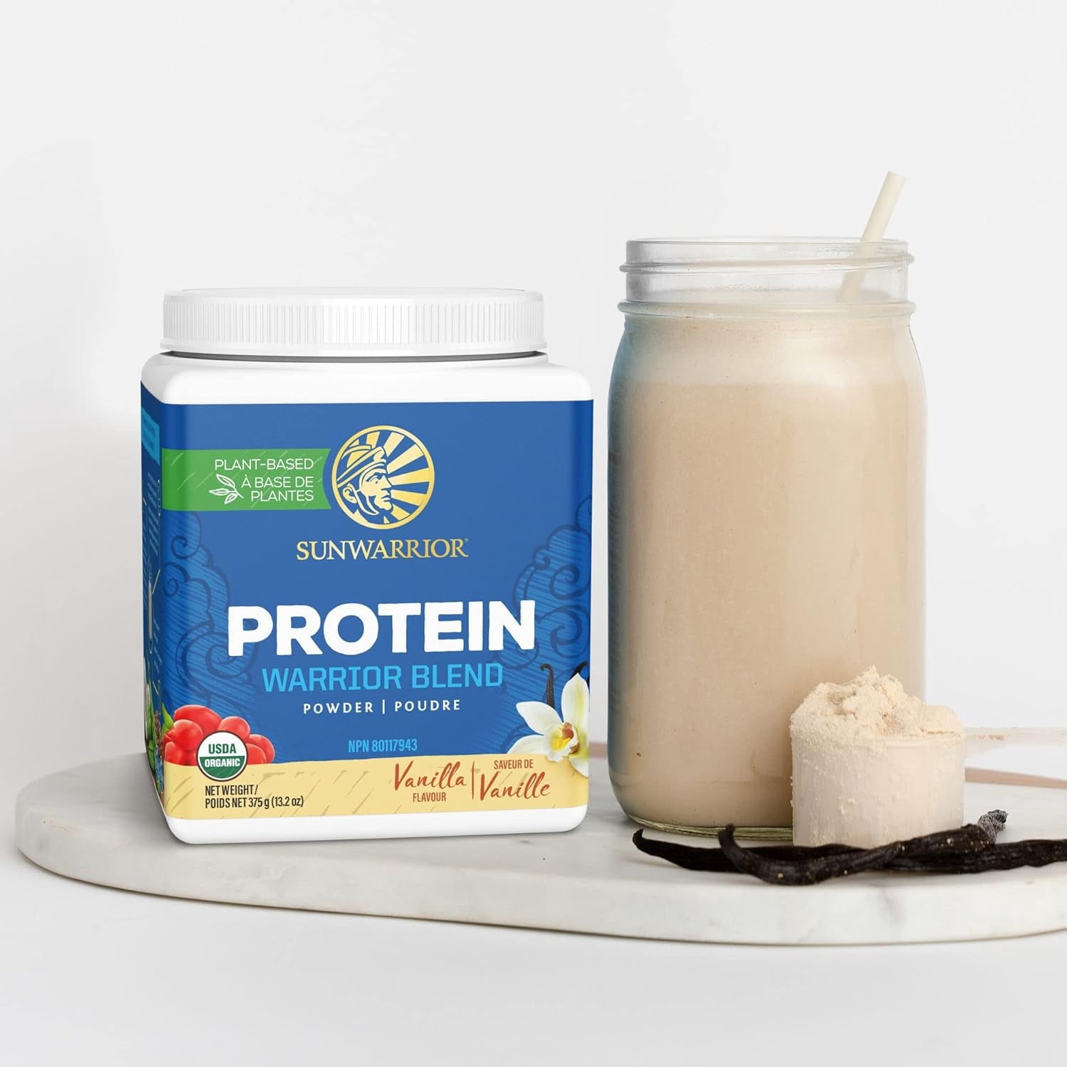 Sunwarrior Warrior Blend Mocha Vegan Protein Powder 15 Servings