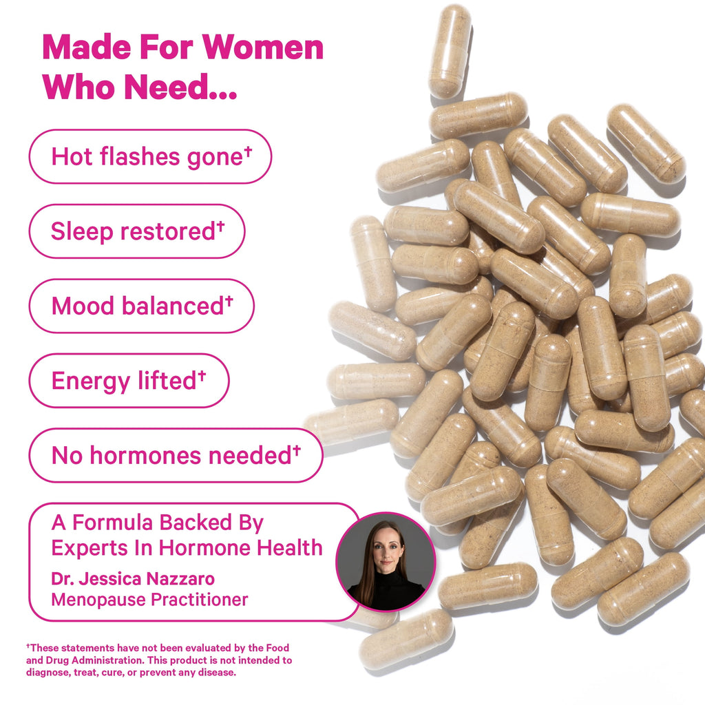 Pink Stork Menopause Support - Ashwagandha, Maca, Black Cohosh - Hormonal Health for Women, 60 Capsules