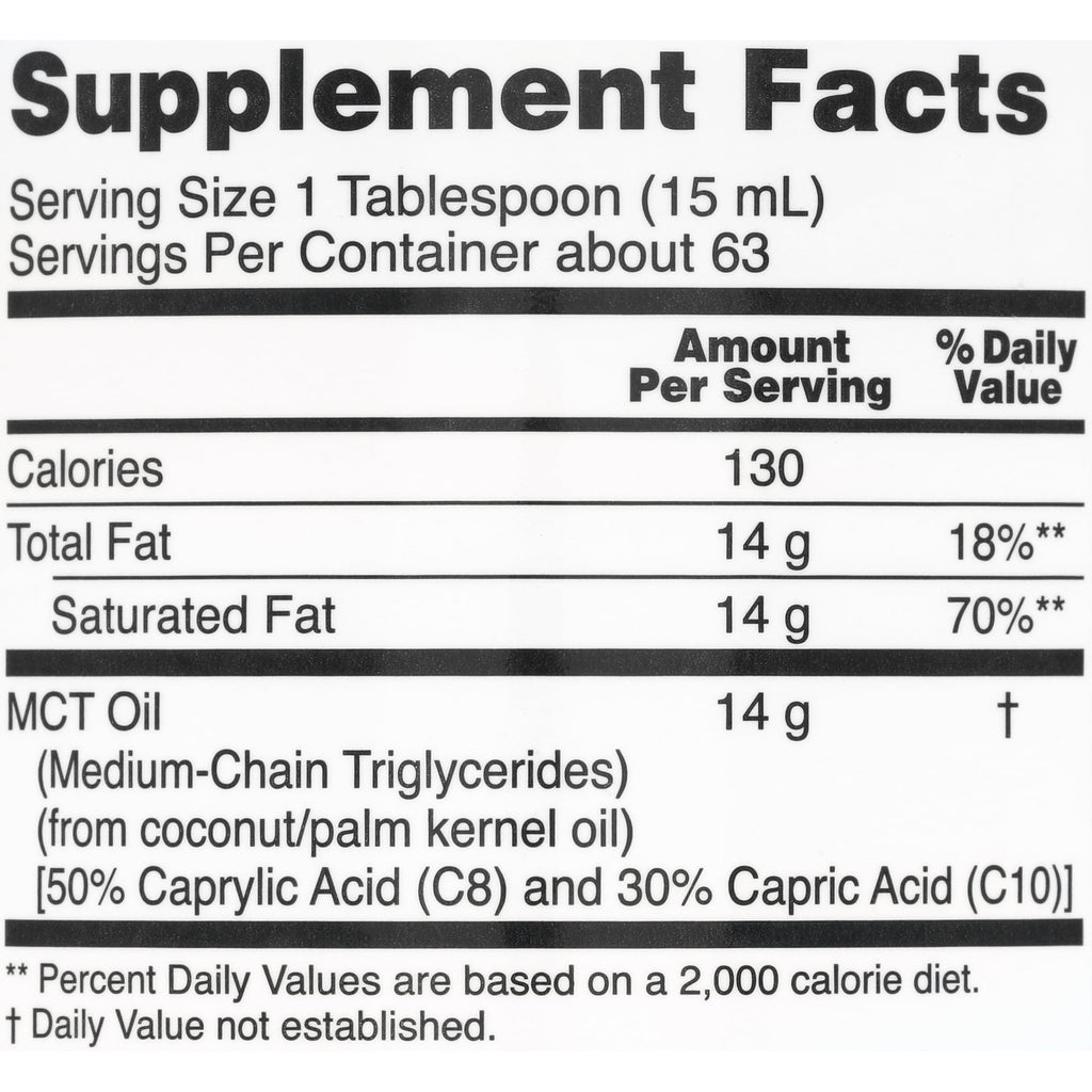 MCT Oil 100% Pure by Now Foods - 32 Ounces