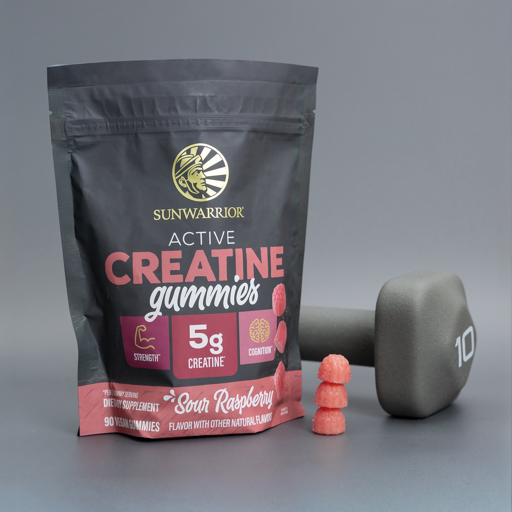 US Active Creatine Gummies (Sour Raspberry) - 90ct pouch (30 srv)
