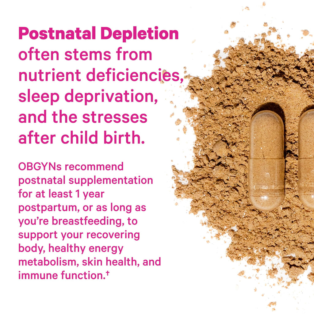 Pink Stork Postpartum Mood Support, Hormone Support, 60 Capsules