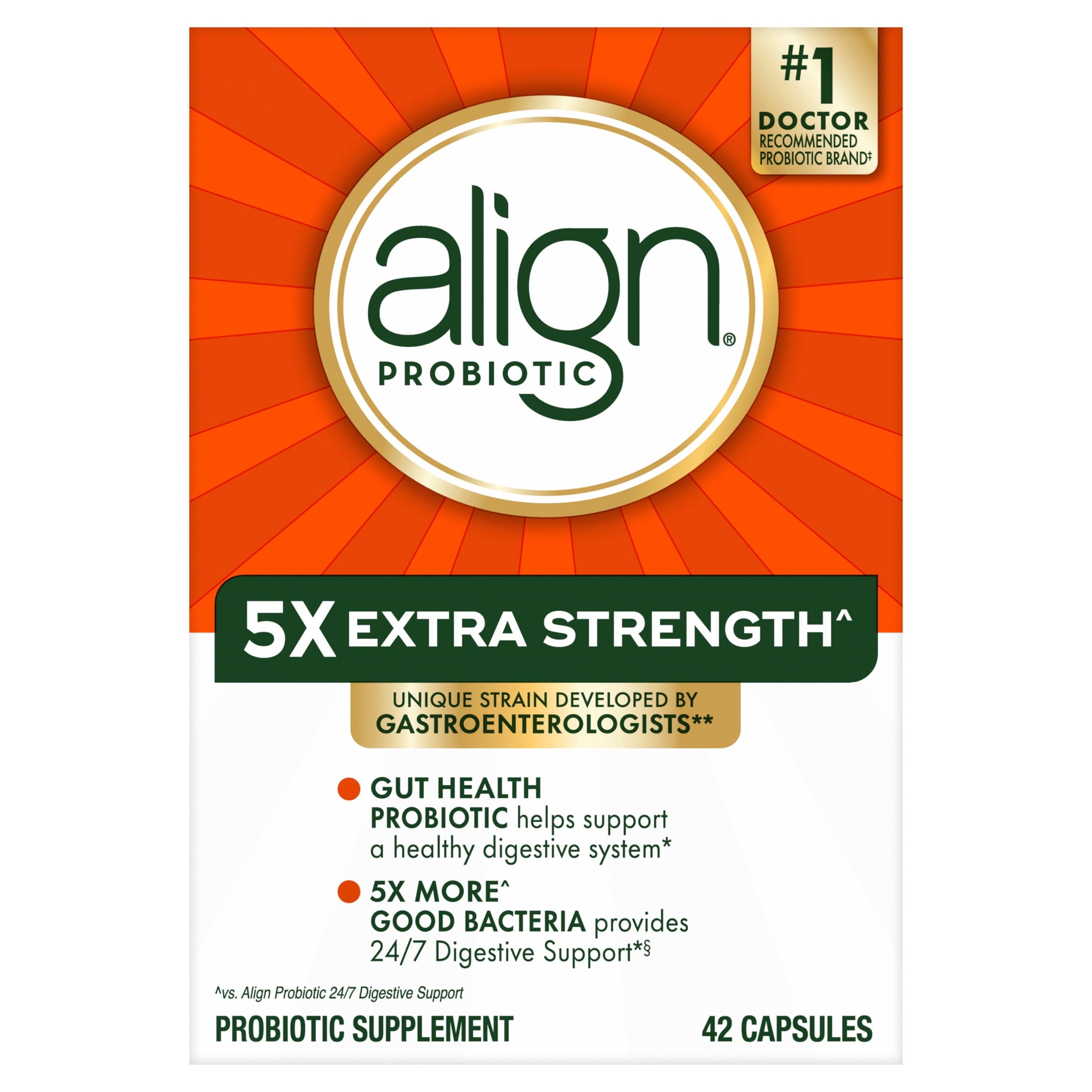 Align Probiotic Extra Strength, Probiotics for Women and Men, 42 Capsules