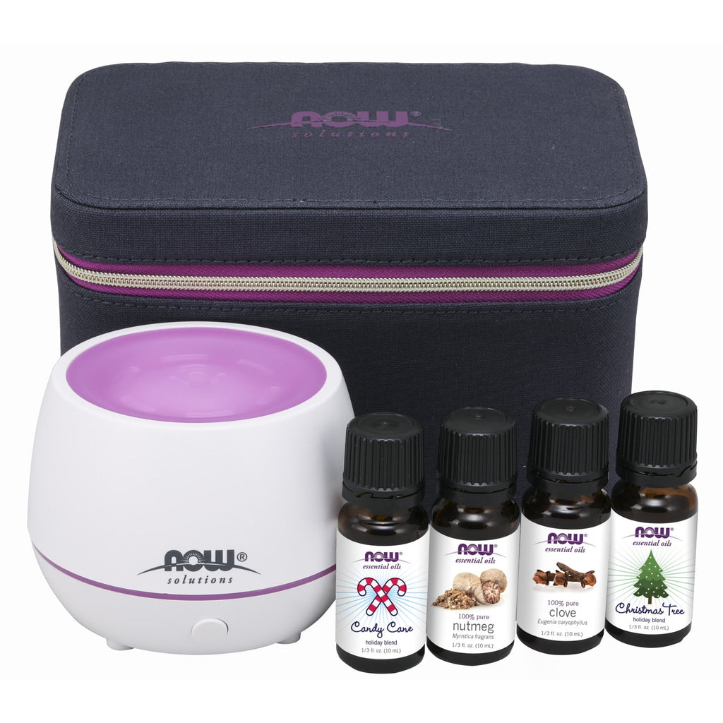 NOW FOODS Holiday Cheer Gift Case With Diffuser &amp; Oils